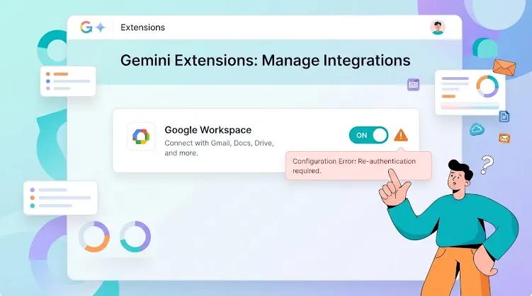 گزارش‌های جمینی: رفع خطای «دسترسی غیرمجاز» برای افزونه‌های Google Drive و Gmail