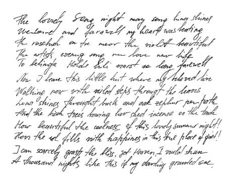Handwritten poem used as the input image for the partial activation OCR example