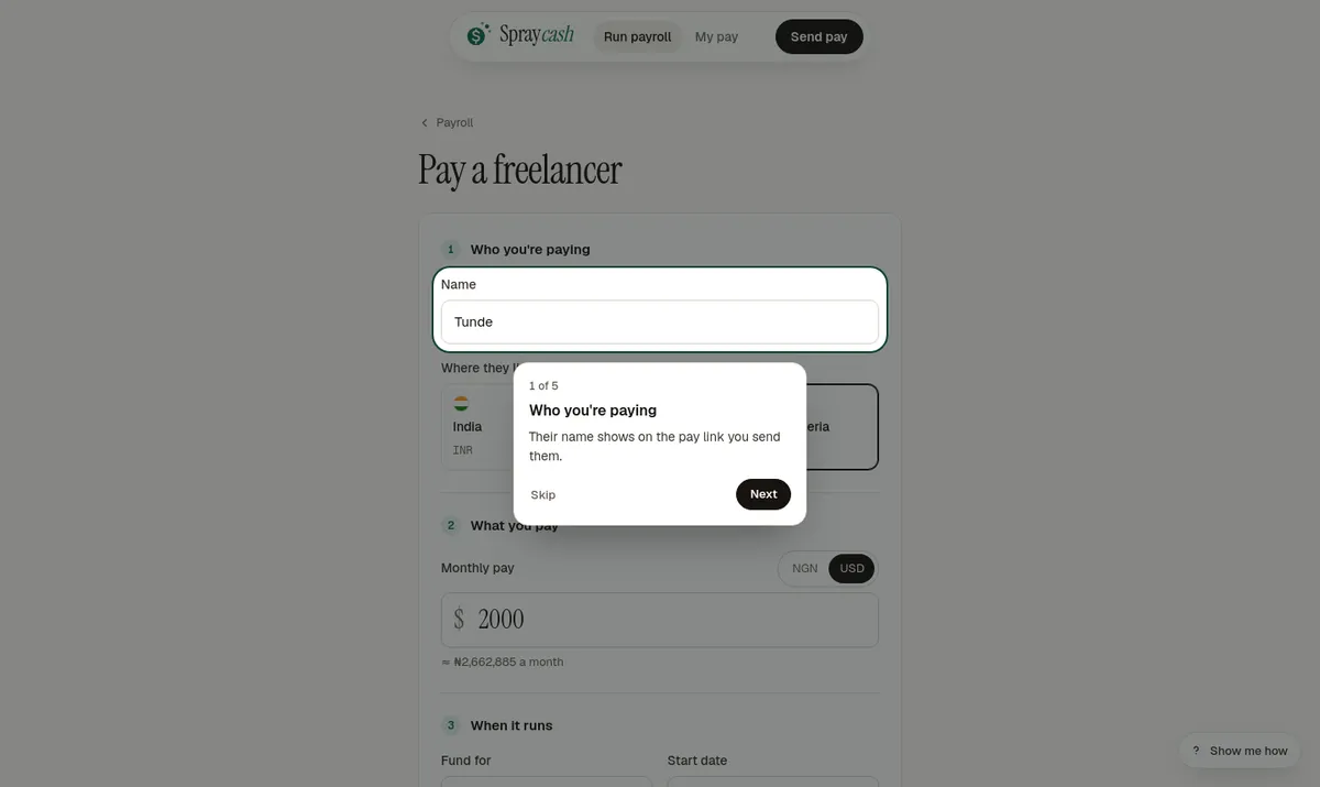 طراحی رابط کاربری Spraycash با Kimi K3 در Devin
