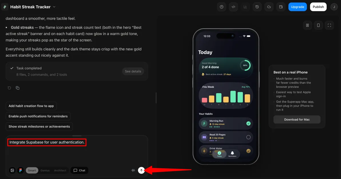 بررسی سوپراپ: ساخت یک اپلیکیشن iOS با تنها یک پرامپت