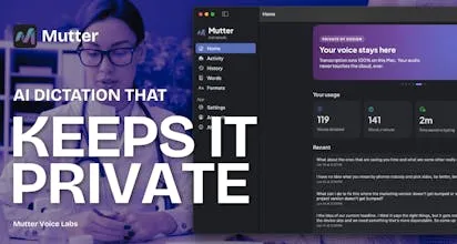 «Mutter AI Dictation: افکار خود را بلند بگویید و نسخهای پالایششده دریافت کنید | Product Hunt»