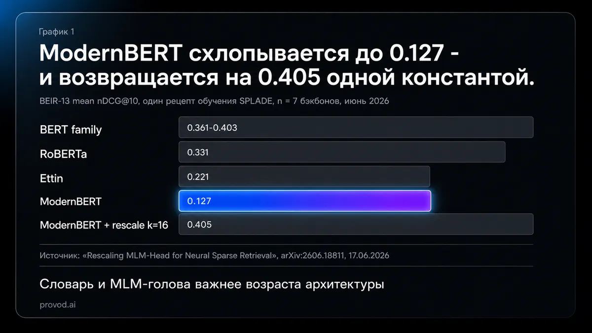 BERT قدیمی در بازیابی پراکنده از ModernBERT پیشی گرفت