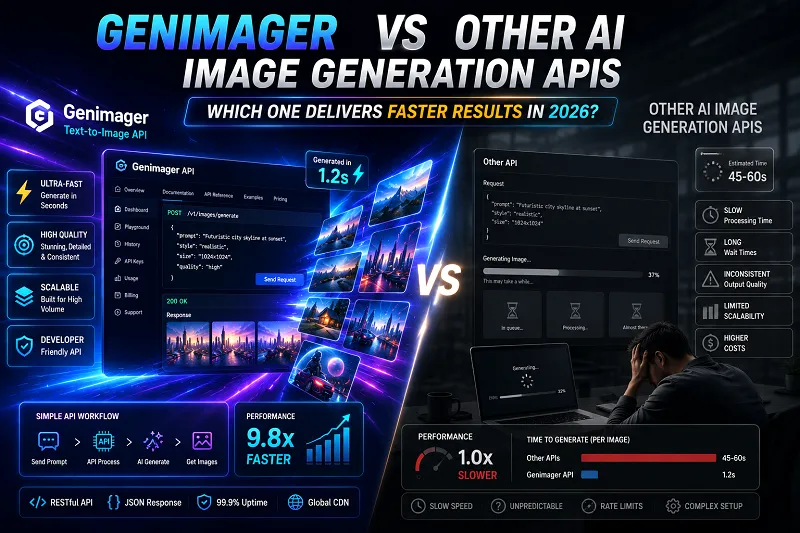Genimager text-to-image API vs other image generation APIs