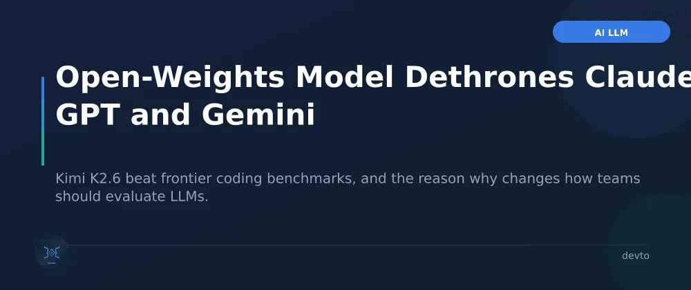 Cover image for Kimi K2.6 Beats Frontier Models in Coding Benchmarks