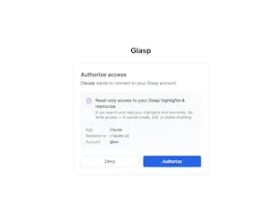 رابط Glasp MCP: جستجوی یادداشتها و هایلایتها در Claude و ChatGPT | Product Hunt