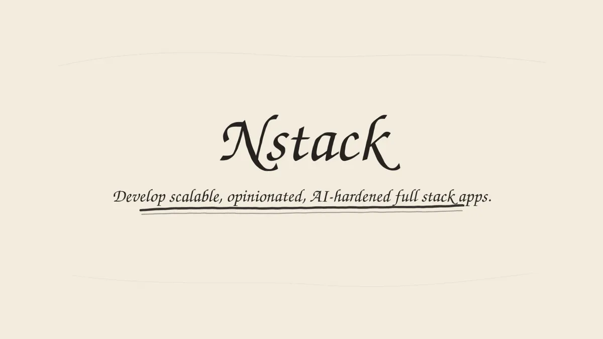 لوگوی Nstack: سیستم اپلیکیشن فولاستک برای وب هوش مصنوعی