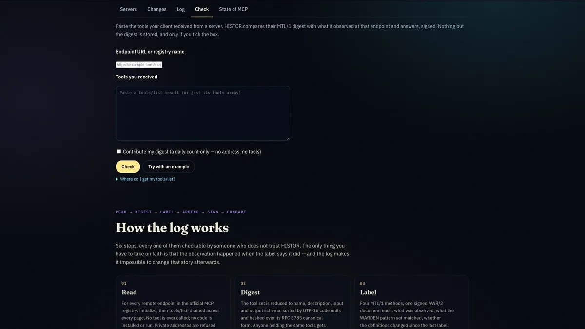 ۱۱,۷۴۹ سرور MCP به tools/list پاسخ دادند. گزارش امضاشده هنوز دیروز را نشان میدهد.