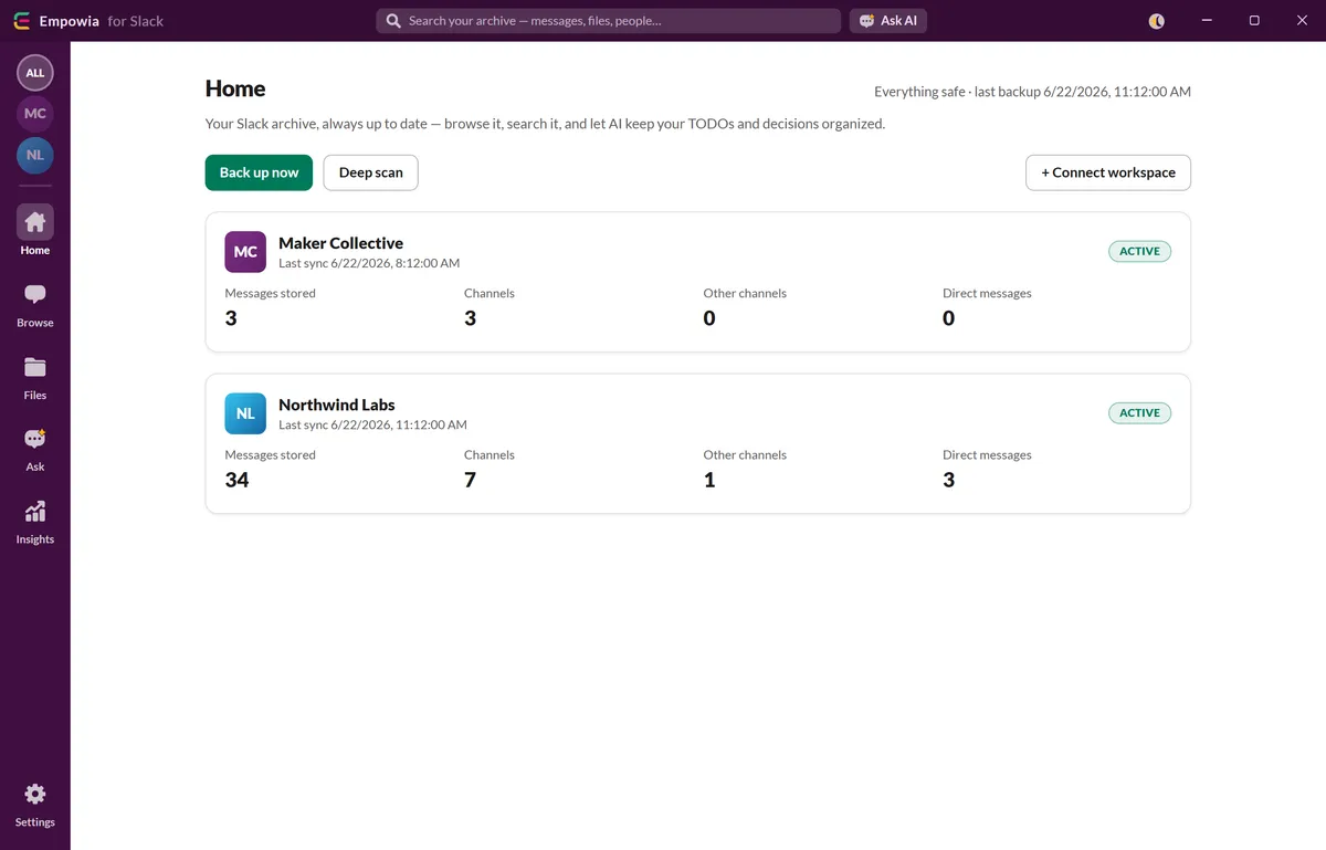 پشتیبانگیری محلی از Slack و جستجوی آن در Claude Desktop و Cursor از طریق MCP