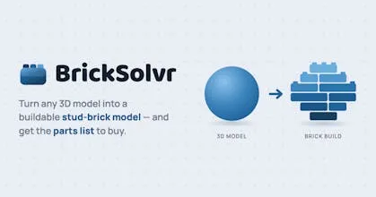 BrickSolvr: تبدیل هر مدل سهبعدی به ساختنی لگو | Product Hunt