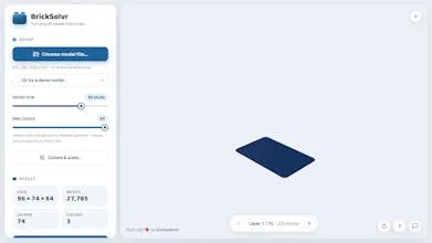 BrickSolvr: تبدیل هر مدل سهبعدی به ساختنی لگویی | Product Hunt