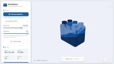 BrickSolvr: تبدیل هر مدل سهبعدی به ساختنی لگویی | Product Hunt
