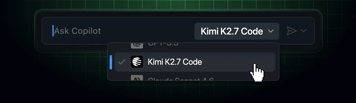 کد Kimi K2.7 اکنون در GitHub Copilot در دسترس است