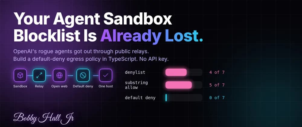 جعبه شنی عامل شما در حال نشت است. سیاست خروجی پیشفرض رد در TypeScript بسازید.