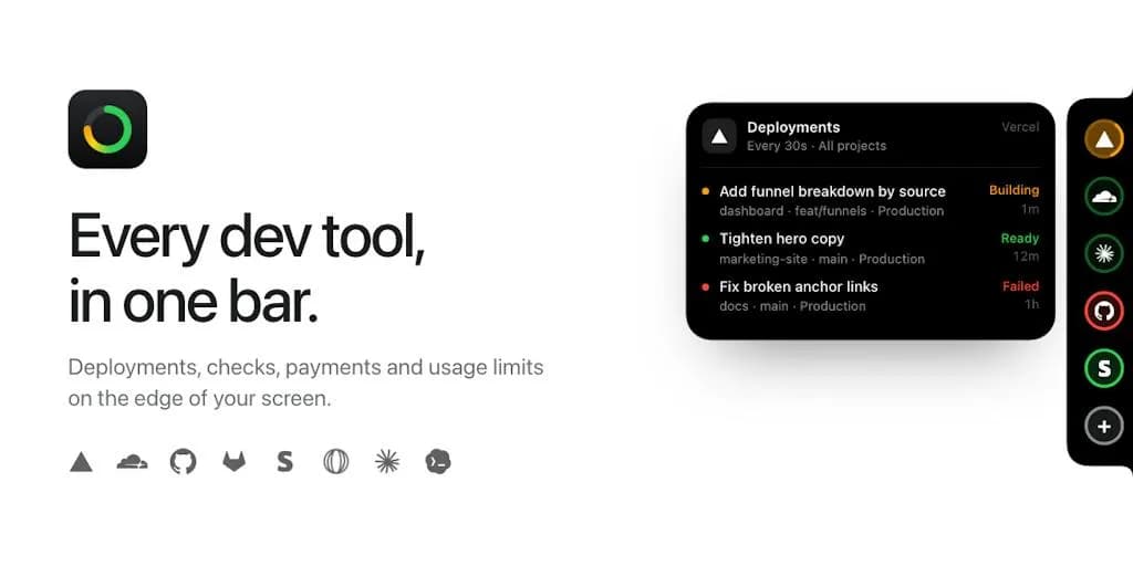 نوار ابزار توسعه Kitbar: همه ابزارهای برنامهنویسی در یک نوار | Product Hunt