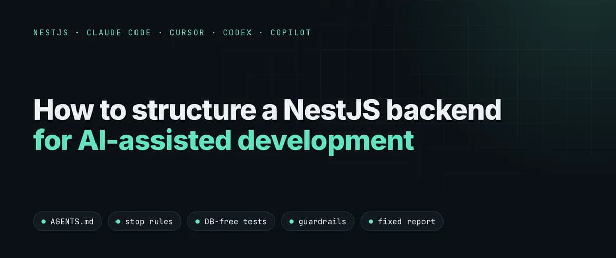 ساختاربندی بکاند NestJS برای توسعه با کمک هوش مصنوعی