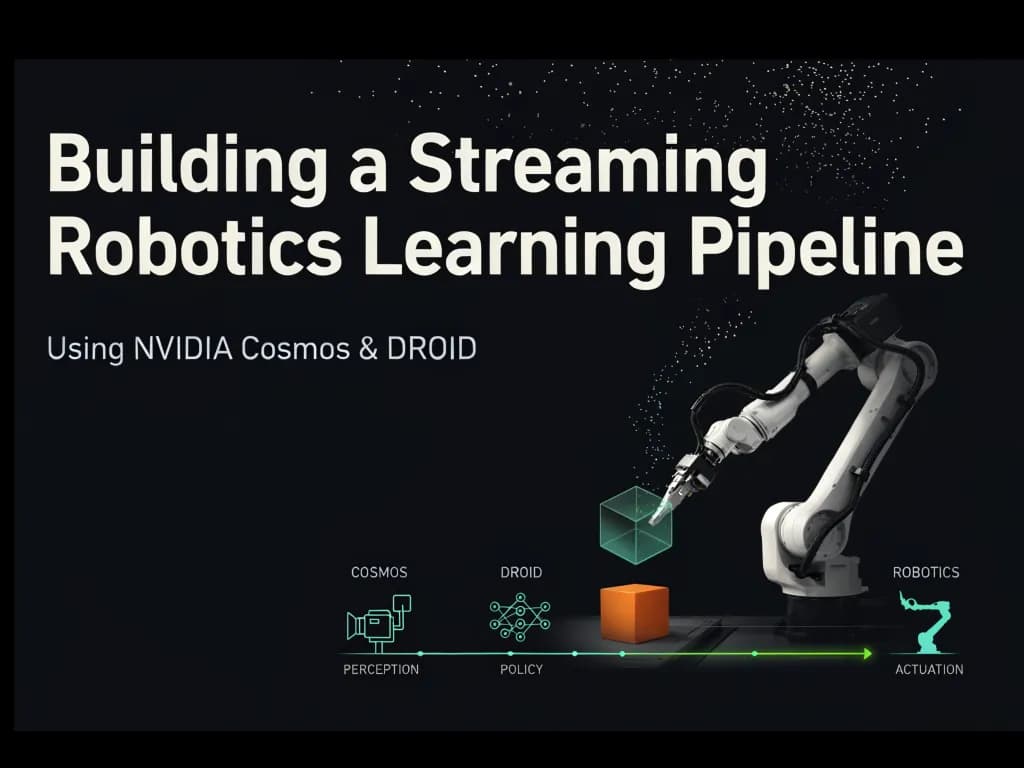 خطای یادگیری رباتیک جریانی با استفاده از NVIDIA Cosmos3-DROID
