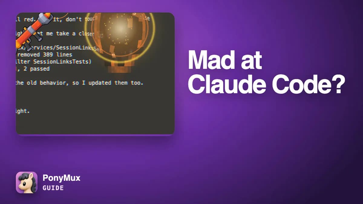 عصبانی از Claude Code؟ خشمت را روی ترمینال خالی کن.