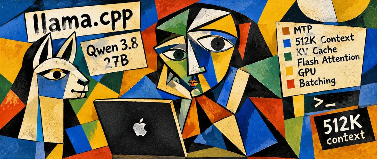 تنظیم دقیق مدل Qwen 3.8 27B برای پنجره زمانی ۵۱۲ هزار توکن در چارچوب llama.cpp