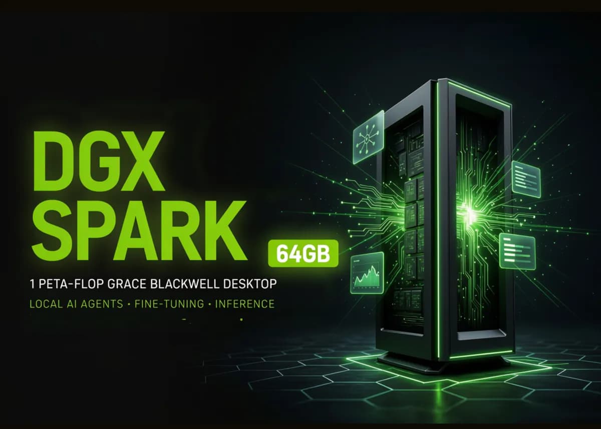 انویدیا از DGX Spark ۶۴ گیگابایتی رونمایی کرد: دسکتاپ یک پتافلاپسی برای هوش مصنوعی محلی